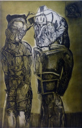 José Luis Cuevas, México, 1934. Serie Suite Madrileña, aguatinta y aguafuerte, 121 x 80 cms. 1987  (16)
